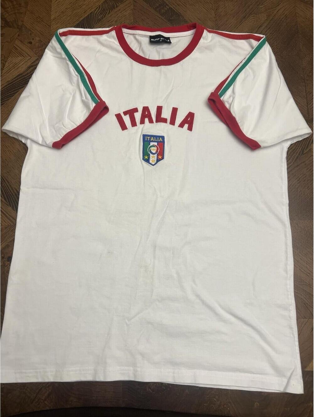 Italy White Soccer Shirt - Size XL - World Cup - Italia - Surf Style